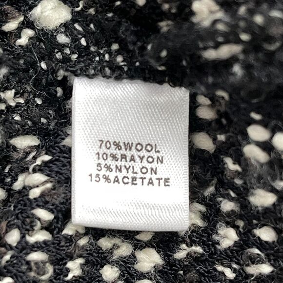 St. John Sport Women's Sweater Petite SP Black White Wool Blend - Picture 10 of 11